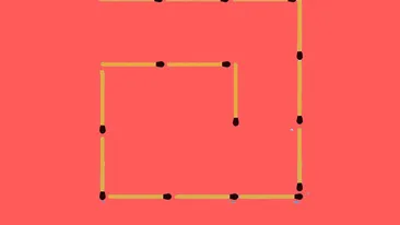 Test de inteligență | Obțineți 2 pătrate, mutând doar 2 bețe de chibrit