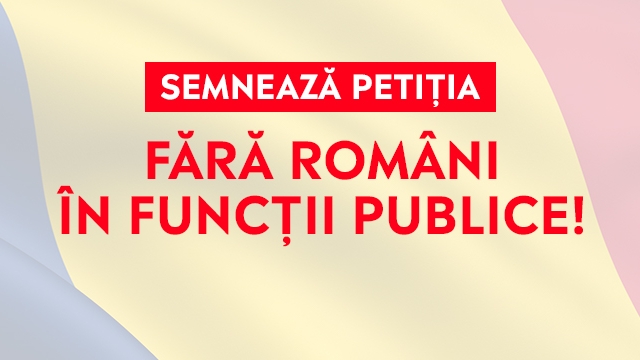 Primele reacții după lansarea petiției „Fără români în funcții publice”. Șoșoacă: În spatele inițiativei sunt Iohannis și Barna