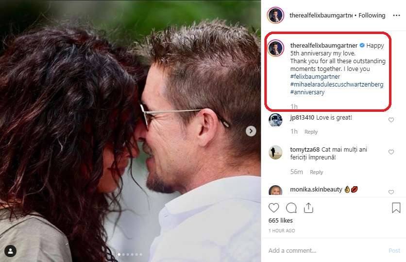 E oficial! Anunțul făcut de Felix Baumgartner după 5 ani de relație cu Mihaela Rădulescu: “Îți mulțumesc pentru toate momentele remarcabile petrecute împreună și…”