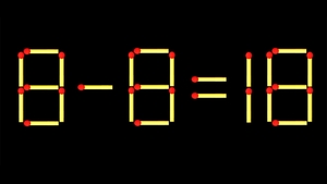 Test IQ cu chibrituri | Corectați 8 - 8 = 18, mutând un singur băț
