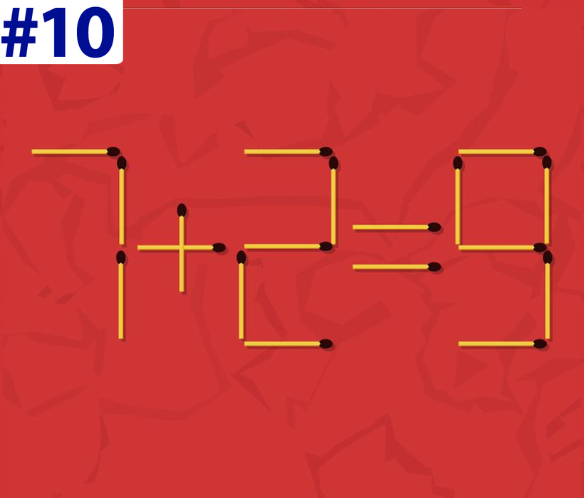 Test de inteligență cu 10 întrebări | Prima: Mutați un singur chibrit ca să transformați 8+3=3 într-o egalitate adevărată!