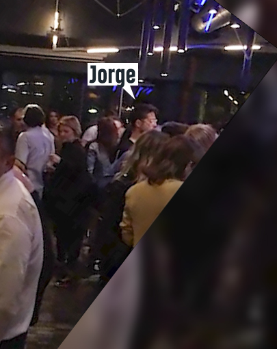 Jorge și soția s-au bucurat de mai multe pahare de vin