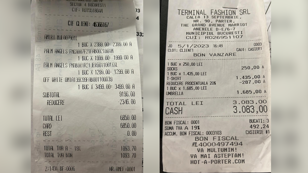 Nota de plată pe care Bia Khalifa spune că a achitat-o pentru Fulgy (Foto: arhiva personală)