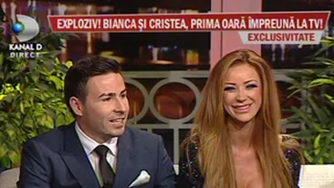VIDEO Mai ceva ca la Din Dragoste! Bianca si Cristea, despre iubirea lor: M-am impiedicat cand l-am vazut! Eu l-am sarutat prima in masina, el s-a opus