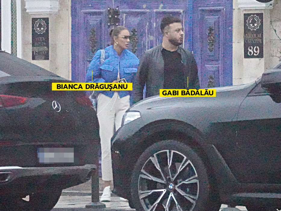 Bianca Drăgușanu și Gabi Bădălău ies din Mandaloun / (Sursa: CANCAN.RO)
