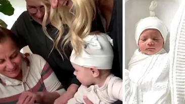 Pacienta COVID-19, care a dat naștere în timp ce se afla în comă, și-a adus bebelușul acasă! VIDEO emoționant