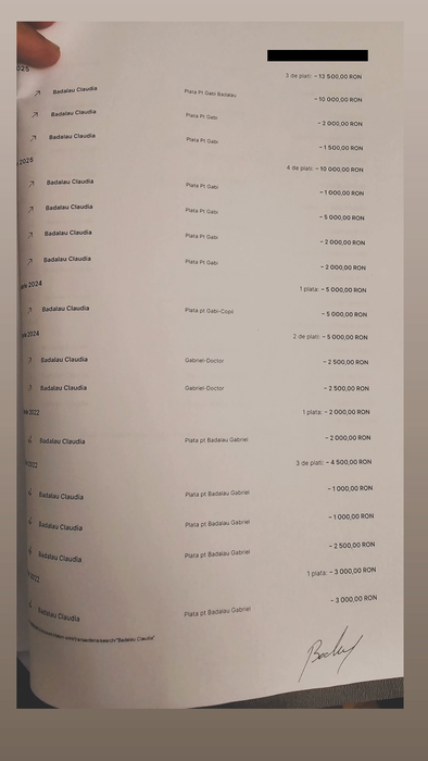 După acuzațiile Claudiei Pătrășcanu, Gabi Bădălău vine cu dovezi! A făcut publice toate plățile: ”Las documentele să vorbească”
