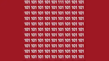 Test de perspicacitate | Găsiți singurul număr din imagine care nu este 101