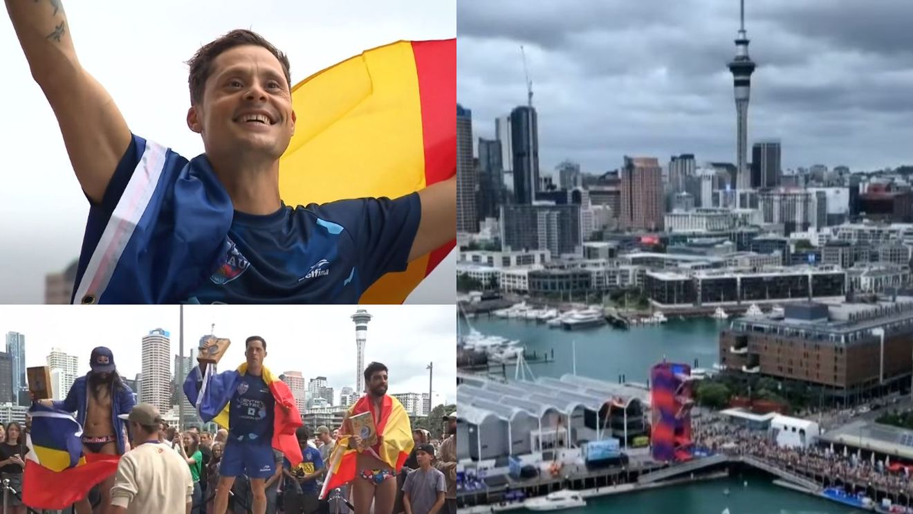 Avem din nou un român campion mondial! Constantin Popovici a câștigat eroic circuitul de sărituri de la mare înălțime, deși se accidentase