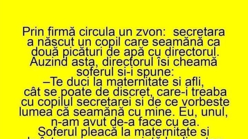 Bancul de weekend | Copilul secretarei
