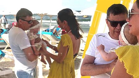 La 60 de ani, Jupânul Ilfovului a apărut cu scutecele după el la plajă! Ea e "șefica" omului care jonglează cu bugete de sute de milioane €