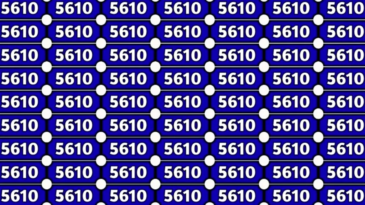 Iluzie optică | Doar cei cu ochi de vultur găsesc numărul diferit din seria de '5610'