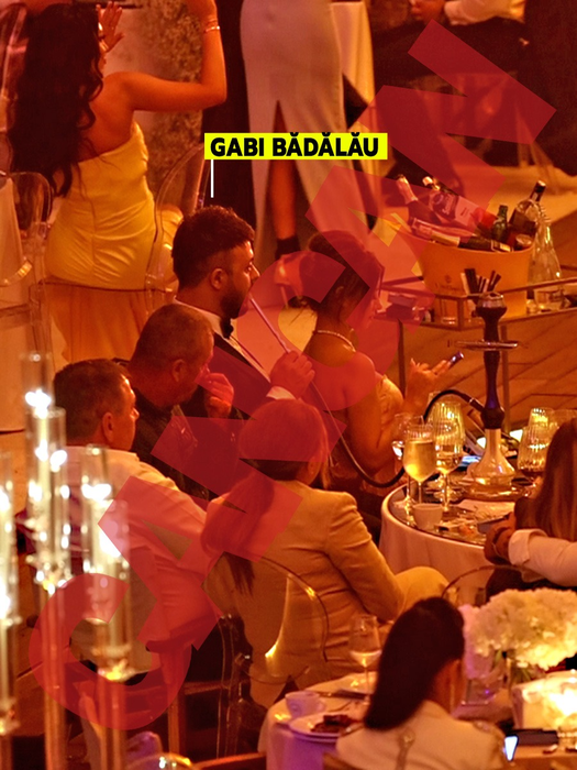 Gabi Bădălău, însoțit de sora lui la nunta lui Salam