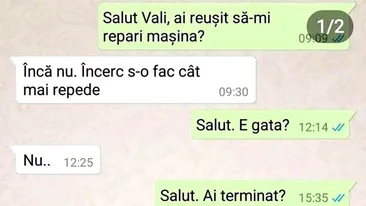BANCUL ZILEI | Salut, Vali! Ai reușit să-mi repari mașina?