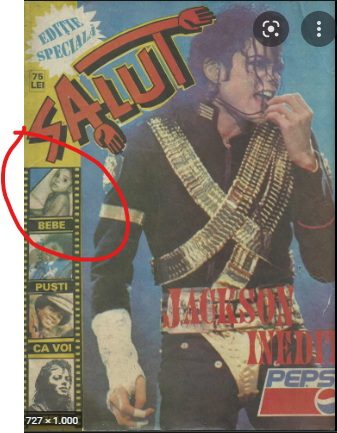 Aceasta este coperta revistei Salut, care l-a impresionat foarte tare pe Michael Jackson