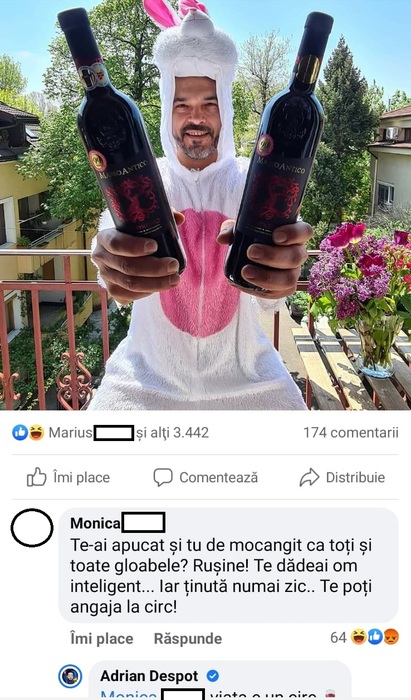 Adi Despot, criticat după ce s-a îmbrăcat într-un costum de iepure colorat cu roz: “Te-ai apucat de mocangit ca toate gloabele?”. Replica savuroasă dată de fostul jurat de la Vocea României