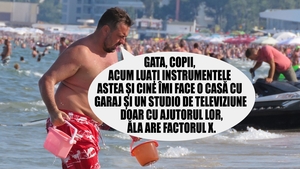 Până acum, l-ai văzut doar în costum, la TV! Brenciu, în slip şi cu găletuşa la plajă!
