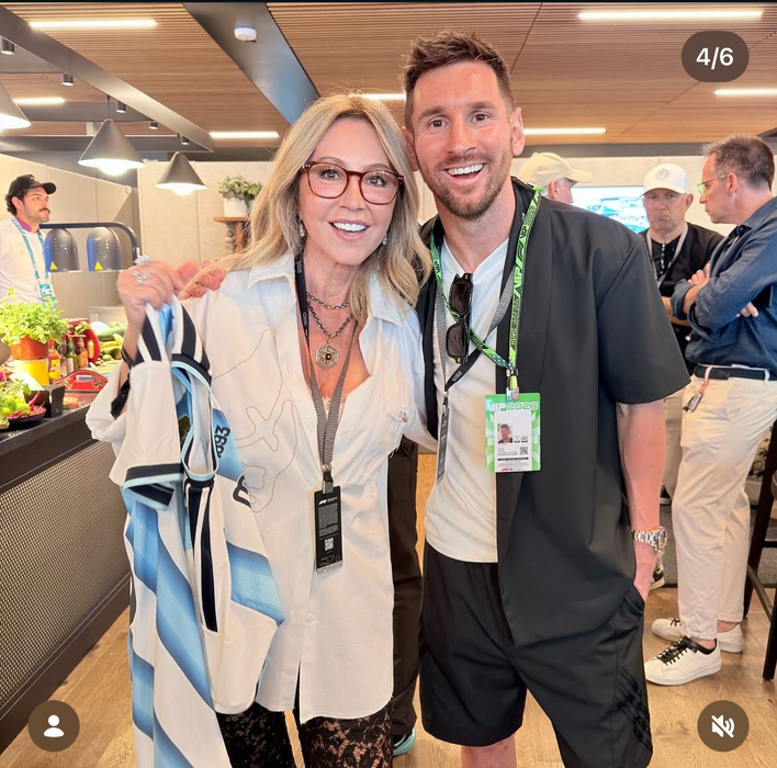Anastasia Soare și Lionel Messi/ sursă foto: social media