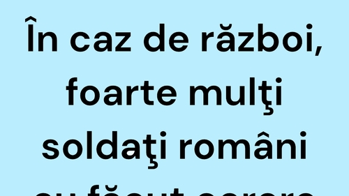 BANCUL ZILEI | În caz de război