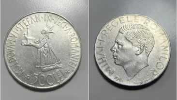 Tu mai ai așa ceva acasă? Prețul ireal la care se vinde o monedă din argint de 500 de lei, din anul 1941, acum, în 2023