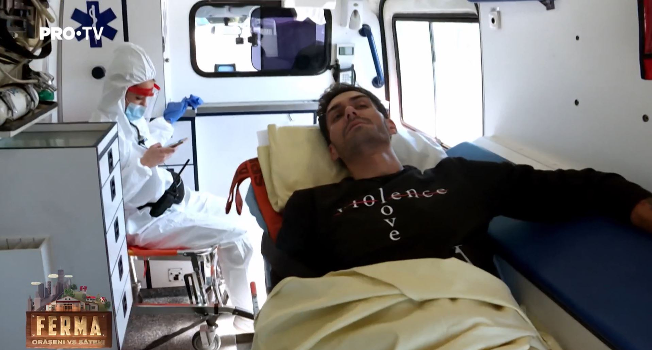George Burcea, de urgență la spital de pe platourile de filmare de la Ferma: “Nu mai pot, cheamă să îmi facă o injecție! Mă doare, mă înțeapă”