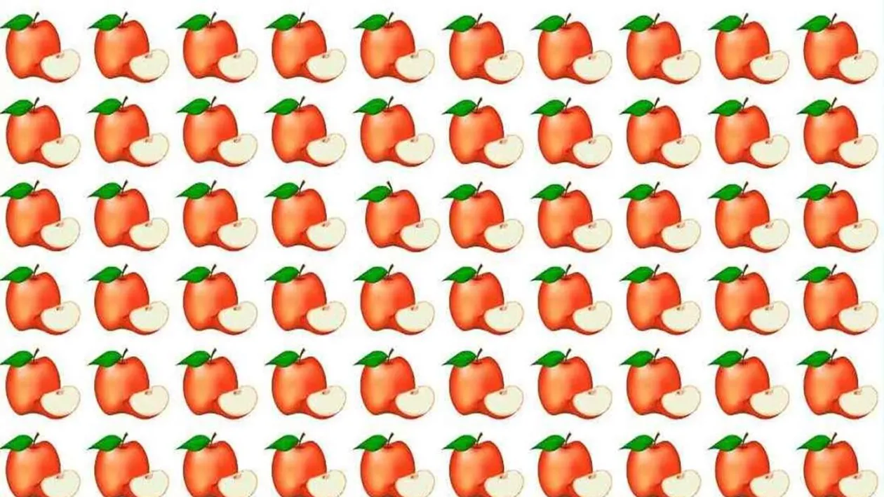 Test de perspicacitate | Care măr este diferit de toate celelalte?
