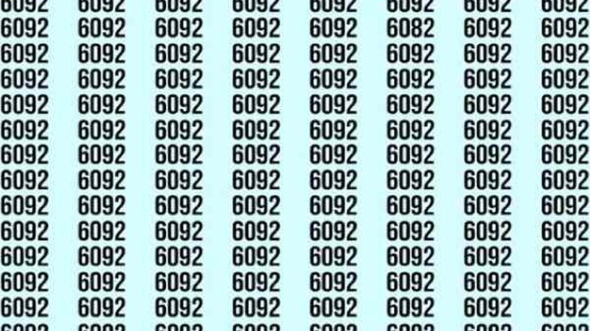 Test de logică | Găsiți singurul număr diferit de 6092!