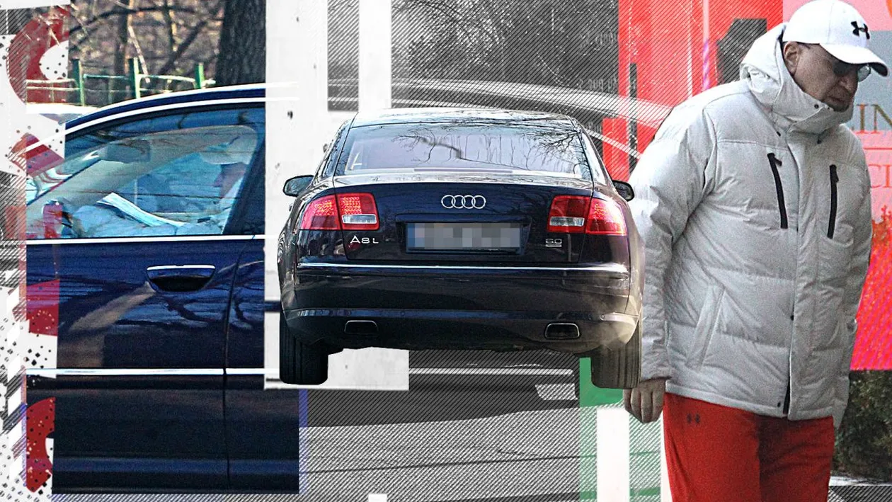 Celebrul milionar, apariție discretă în Primăverii, cu un Audi A8 L pe stil vechi
