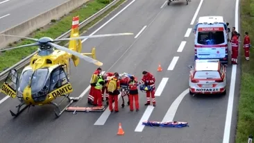 Un microbuz cu români s-a răsturnat în Austria! Doi oameni au fost grav răniți