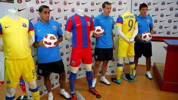 Steaua si-a prezentat noul echipament. Un tricou costa 450 de lei mai scump decat unul Hugo Boss, Versace sau Lacoste