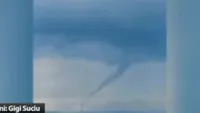 Tornadă spectaculoasă în România. Imaginile au fost surprinse de un localnic