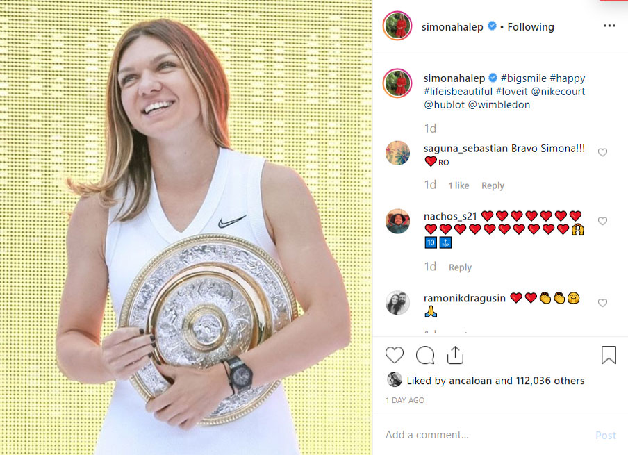 Simona Halep, declarații de dragoste după ce și-a asumat relația cu iubitul celebru: „Viața e frumoasă!”
