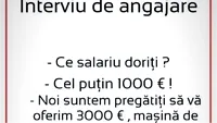 BANC | Interviu de angajare: „Ce salariu doriți?”