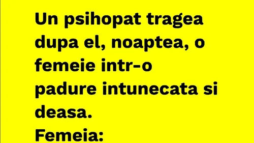 BANCUL ZILEI | Psihopatul și femeia fricoasă