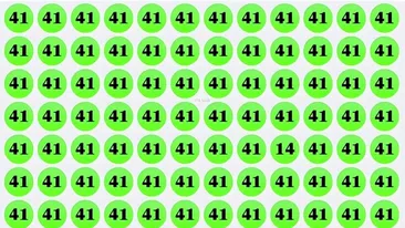 Iluzie optică | Identificați numărul 14 ascuns printre 41. Geniile reușesc în doar 4 secunde!