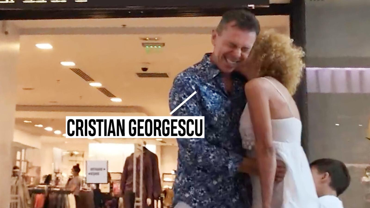 Cristian Georgescu, momente tandre la mall
