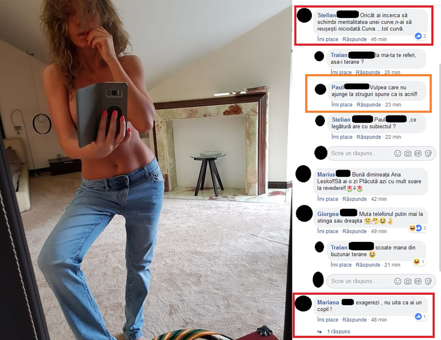Anna Lesko s-a pozat topless în oglindă, iar fanii au jignit-o: “Oricât ai incerca să schimbi mentalitatea unei…”