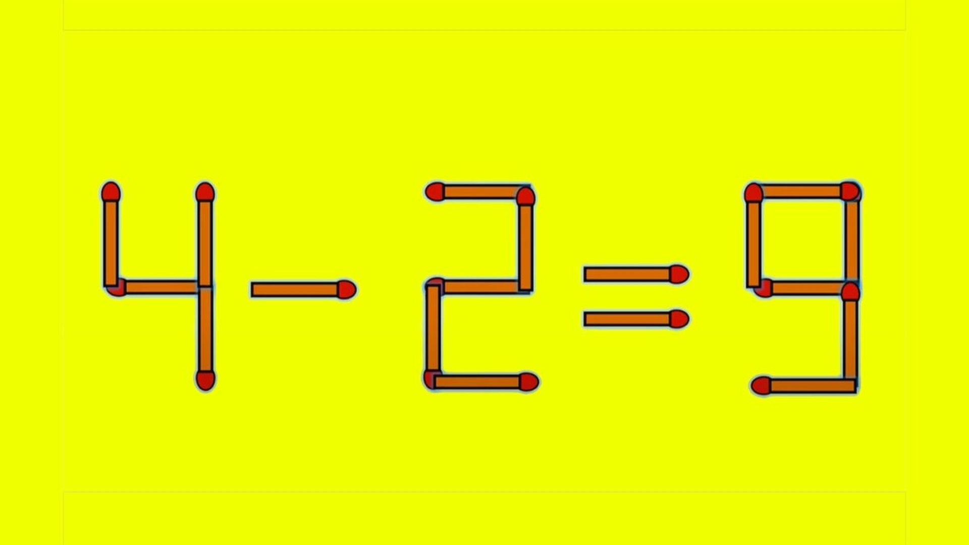 Test de inteligență | Pentru a corecta 4 - 2 = 9 este nevoie să mutați un singur chibrit