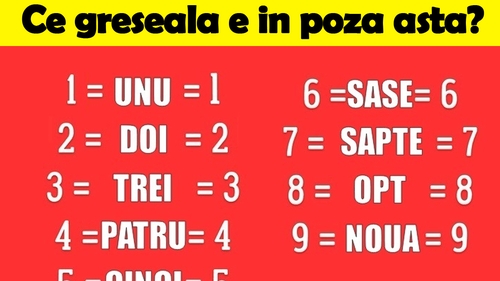 Test de inteligență superioară pentru cei cu IQ peste 130 | Prima întrebare: Ce greșeală e în poza asta?
