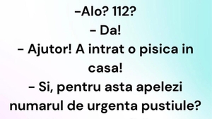 BANCUL ZILEI | "Ajutor! A intrat o pisică în casă"