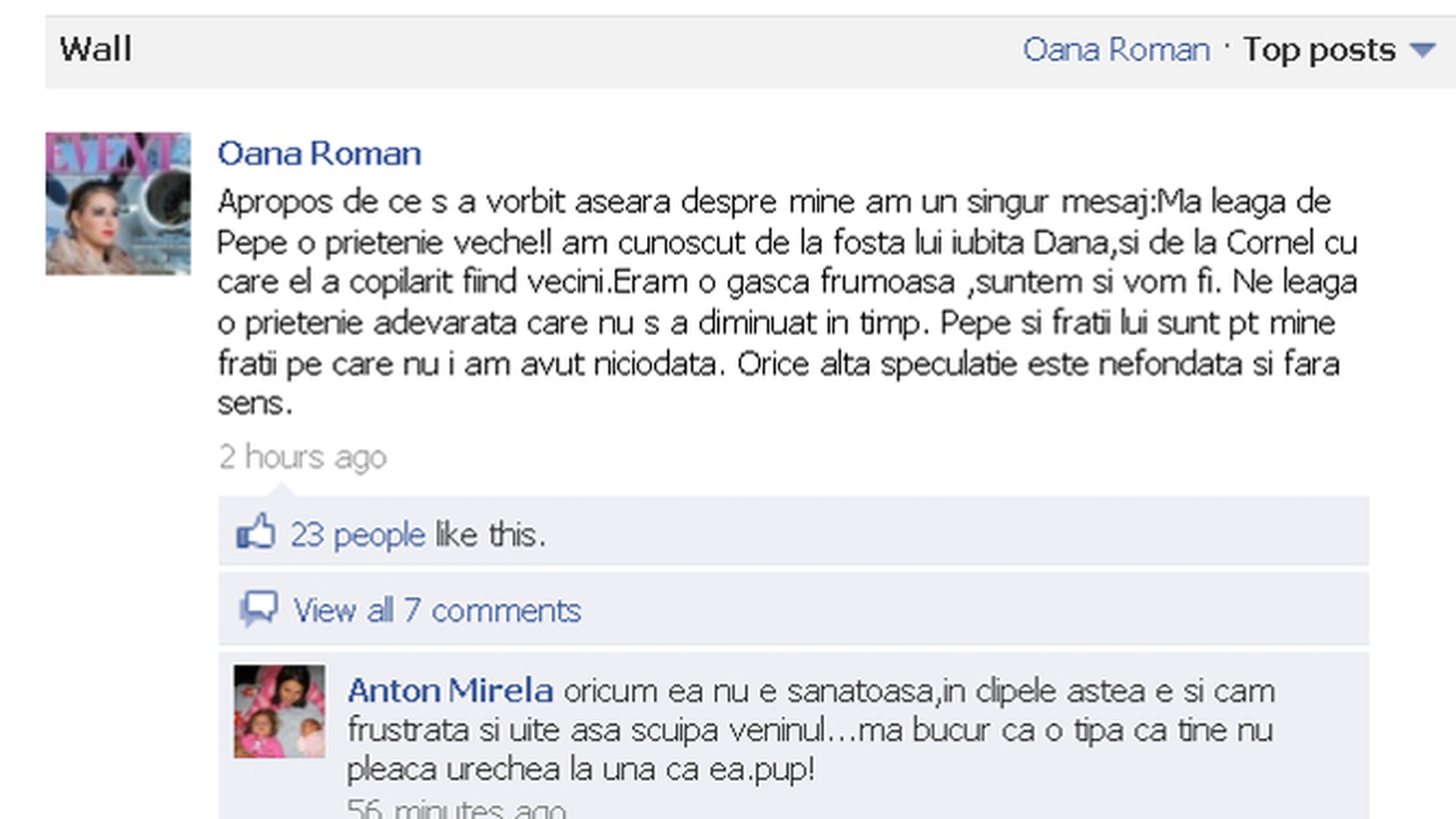 Oana Roman ii da replica lui Zavo: "Ma leaga de Pepe o prietenie veche! E fratele pe care nu l-am avut niciodata"