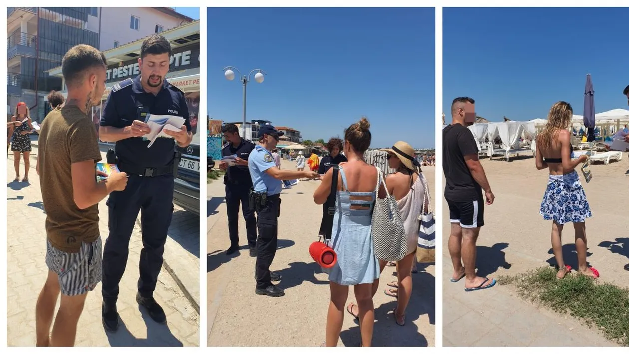 Turiștii din Vama Veche, atenționați de polițiști și jandarmi. Ce sfaturi le-au dat oamenilor