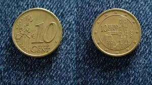 N-ai fi crezut! Prețul ireal la care se vinde o monedă de 10 cenți din anul 2002, acum, în 2024