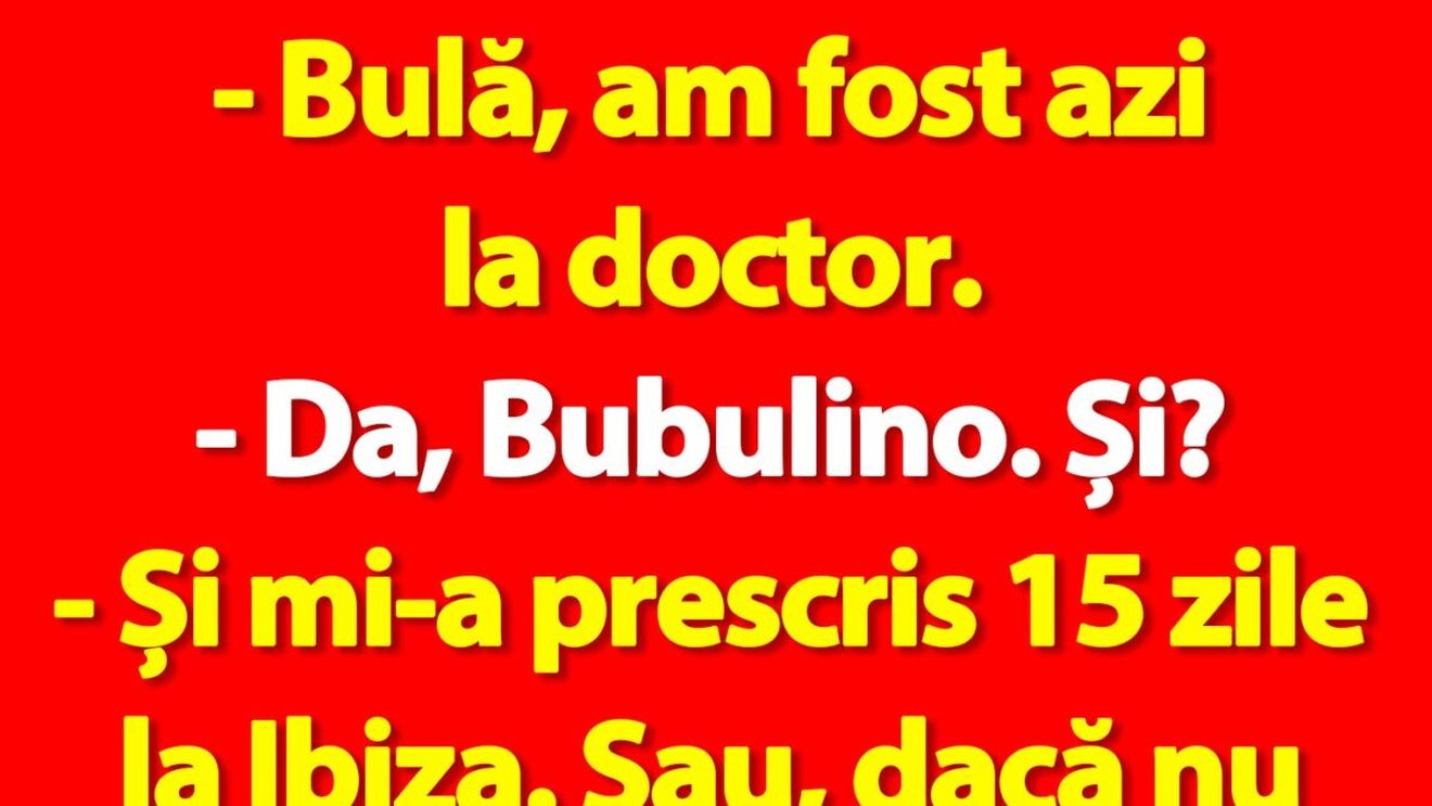 BANC | Bulă, Bubulina și prescripția medicală