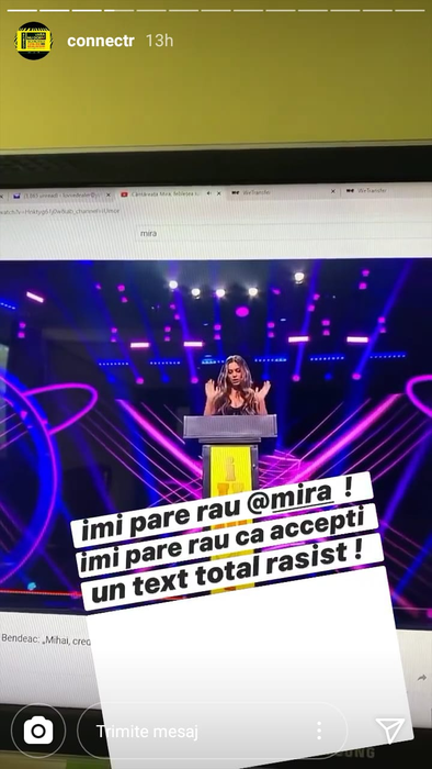 Connect-R a făcut-o cu ou și cu oțet pe Mira, după roast-ul acid la adresa lui de la iUmor: “Să accepți un text total rasist, sunt total dezamăgit!”