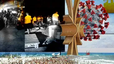 Haos în Costinești: distanțare socială zero, petreceri cu zeci de persoane pe plajă, gunoaie și...