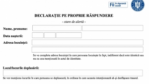 Ce trebuie să completezi în declarația pe propria răspundere, dacă treci printr-o localitate în carantină
