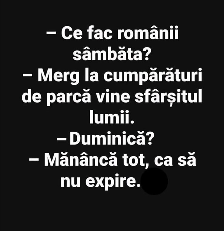 BANCUL ZILEI | Ce fac românii sâmbăta și duminica?