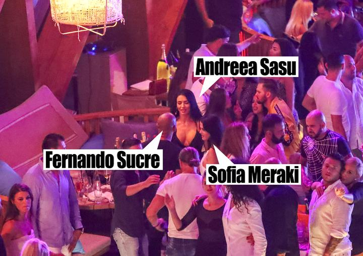 Sofia a petrecut la NUBA, alături de prietena ei, Andreea Sasu, și de faimosul Fernando Sucre, din "Prison Break"
