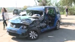 Grav accident de circulatie la marginea Bucurestiului! Un ranit in stare grava a fost preluat cu elicopterul!